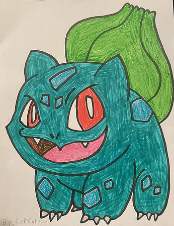 Corbyn K., "Green Bulbasaur"