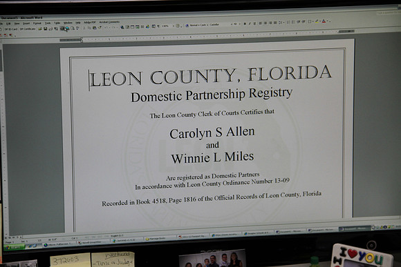 Carolyn S. Allen and Winnie L Miles