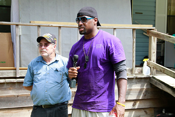Veteran Jerry Allen and Chairman Nick Maddox