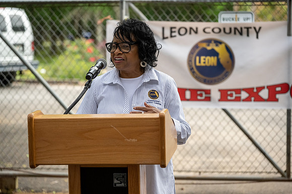 Commissioner Cummings provides remarks at the County's Spring Home Expo.
