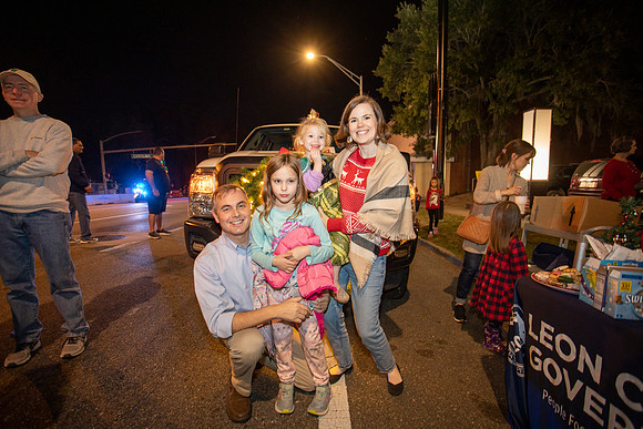 Commissioner Minor attends the Tallahassee Winter Festival Nighttime Holiday Parade.